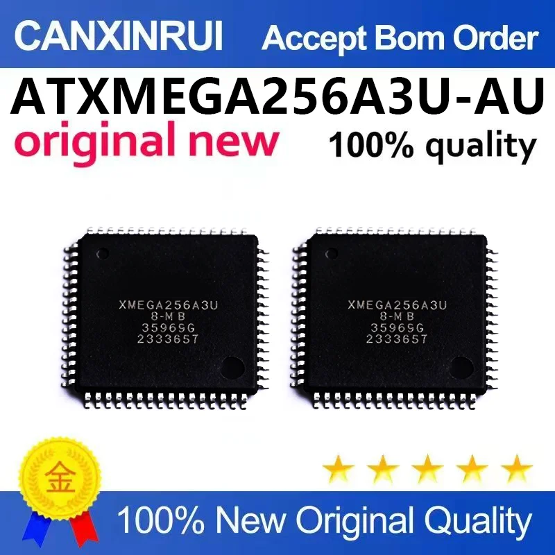 （5pcs-100pcs）Brand new original ATXMEGA256A3U-AU packaged TQFP64 microcontroller IC chip