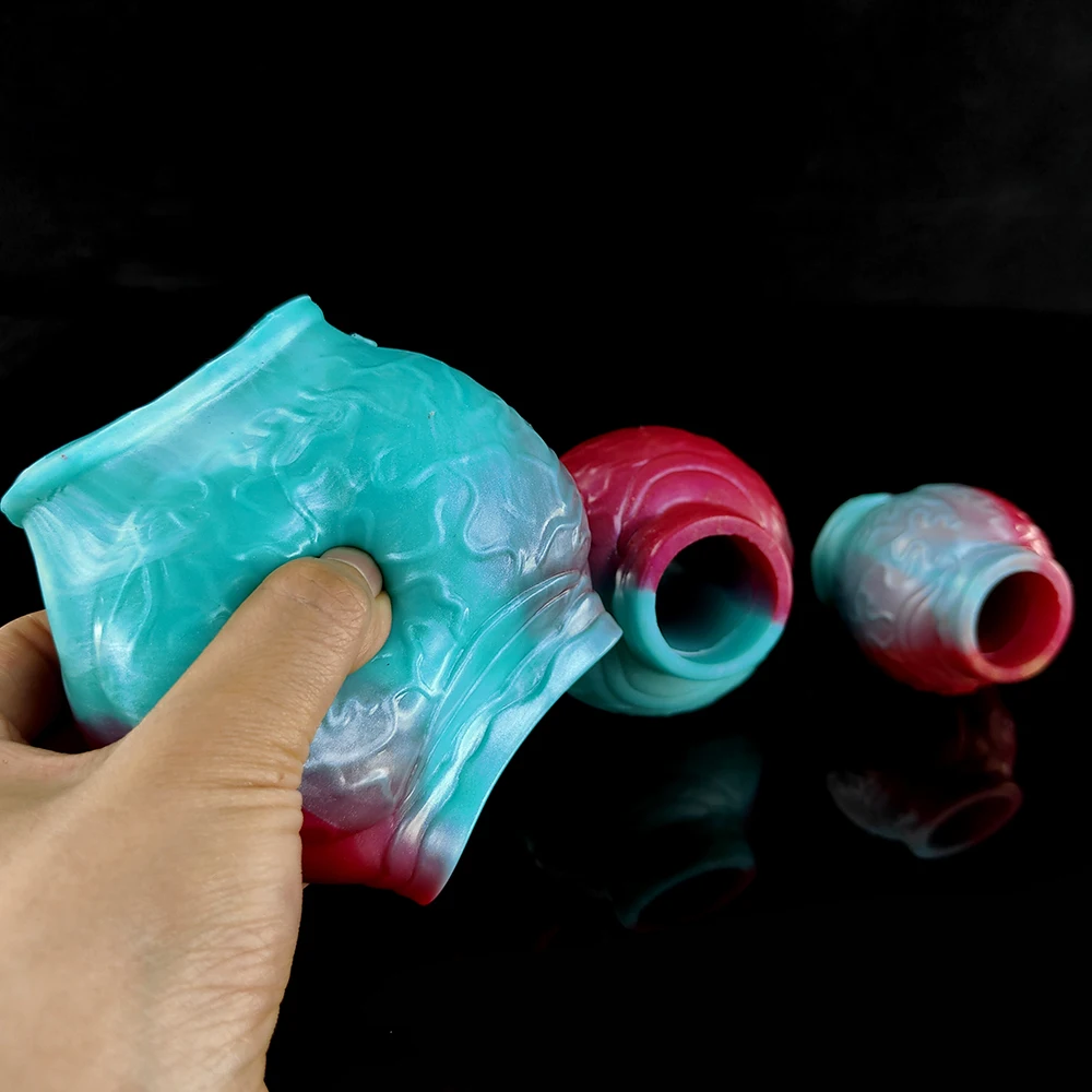 Large Knot Penis Sleeve Fantasy Colorful Cock Sheath Silicone Male Condom Stretcher Dick Extension Sexy Toy For Men Gay