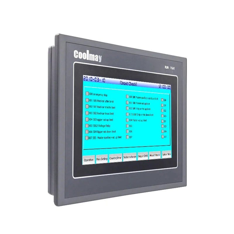 

Coolmay HMI PLC Integrated Controller 7 Inch Touch Panel DC24V Transistor Output Digital I/O 30DI 30DO Controller