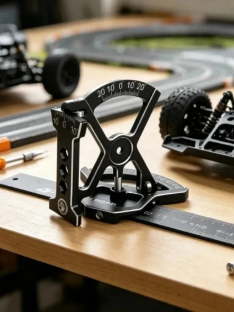 4D-Chassis aus Aluminiumlegierung, vierdimensionales Setup-System-Set mit Lineal für 1/10 RC On-Road-Ferngesteuertes Rennauto