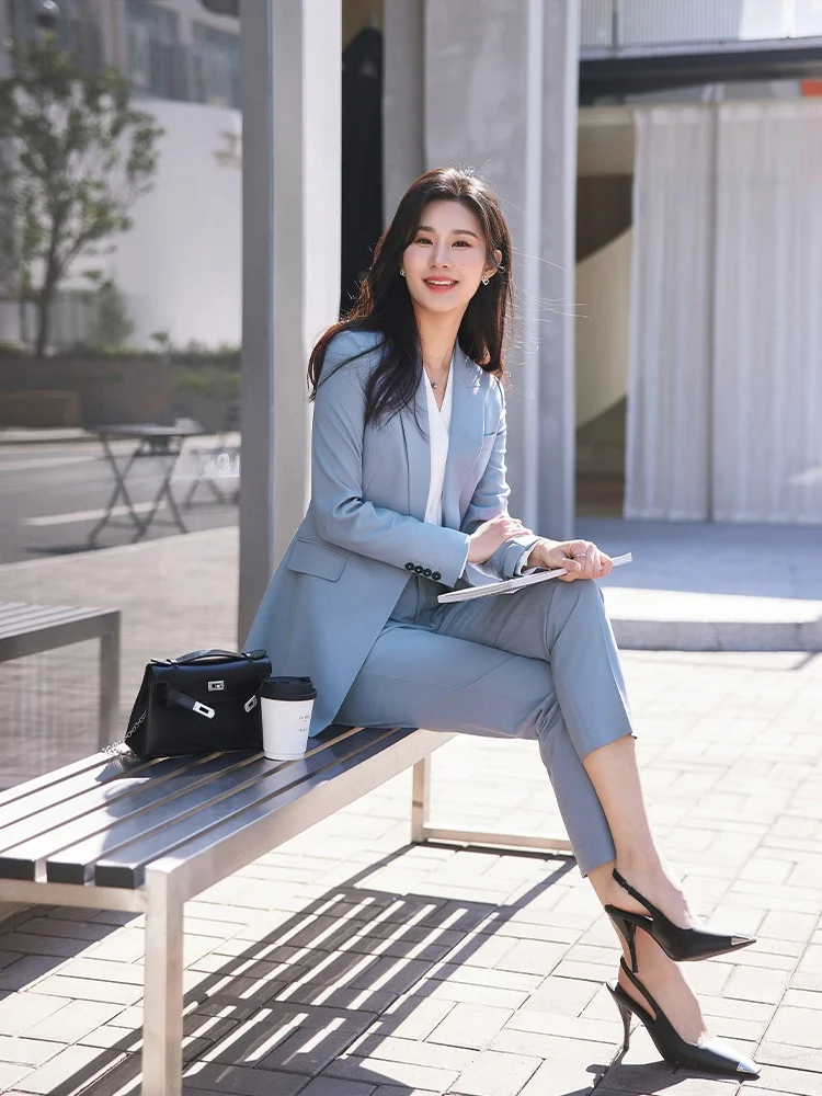 

Женский шерстяной костюм Diisshia для весны и осени: профессиональный пиджак для собеседований и деловых встреч, пальто с обычным рукавом для повседневной носки