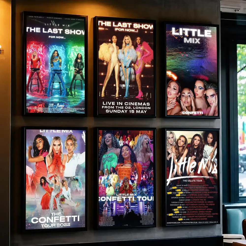 band L-Little Mix-X Poster Removable Wall Sticker for Home Cafe Bar Office Interior Decor