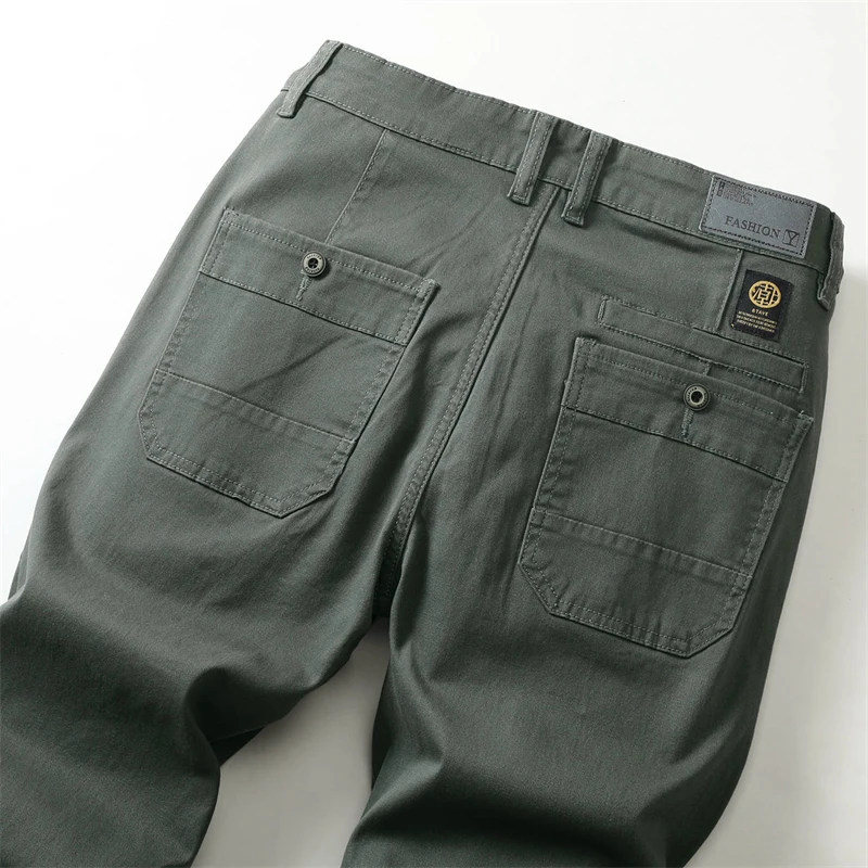 

Men's Luxury Clothing Men Gray Pants Stretch Streetwear Straight Cut Mens Clothing Business Casual Pants Trendy Oversized