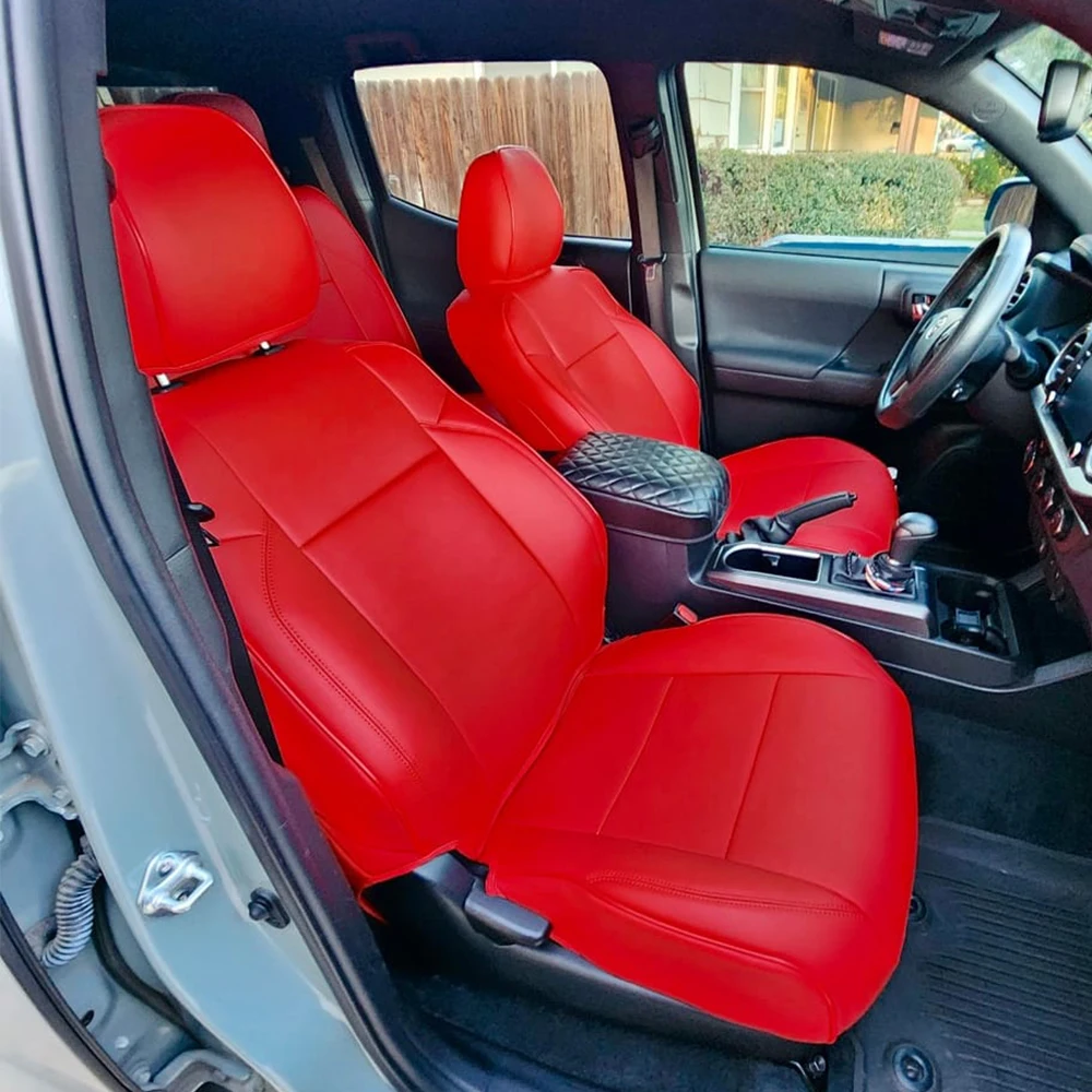 

For 2024 2025 Toyota Tacoma (Petrol) Double Cab SR,SR5,TRD Sport,TRD Off-Road,Limited Custom Fit Car Accessories Seat Covers
