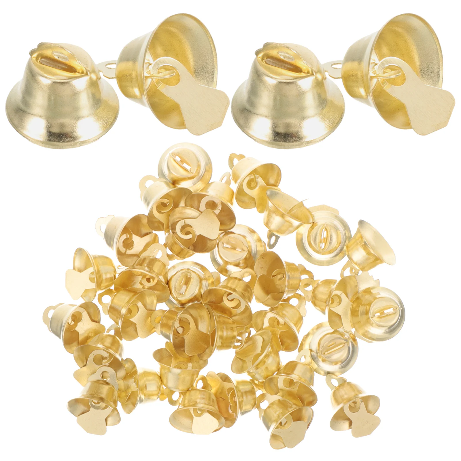 

SOIMISS 100pcs Christmas Ornament for Tree Wreath Holiday Decor Bronze Wind Chime Craft Pendant Xmas Decoration