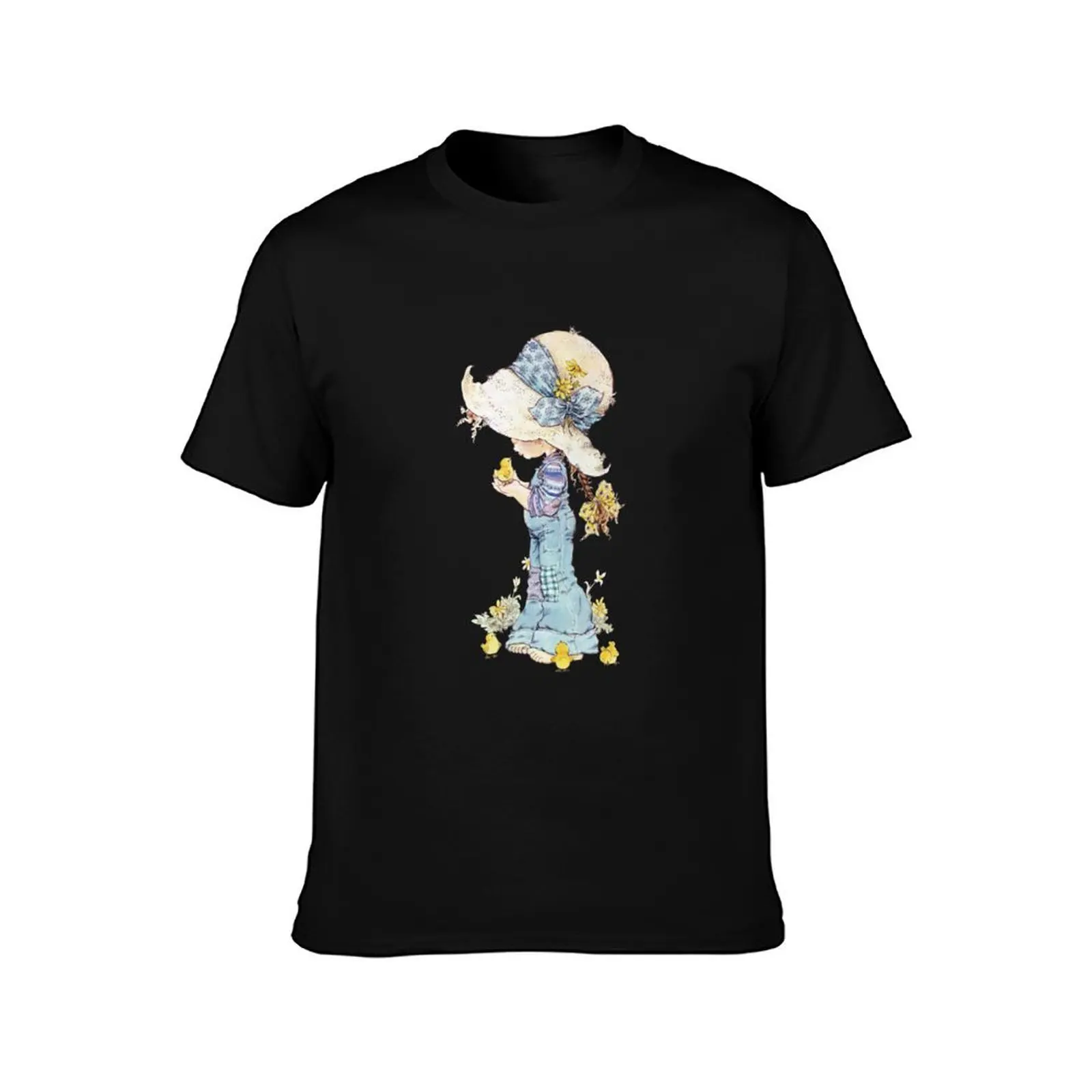 Sarah Kay with chick - classic rose background T-Shirt Holiday Lightweight T-Shirt