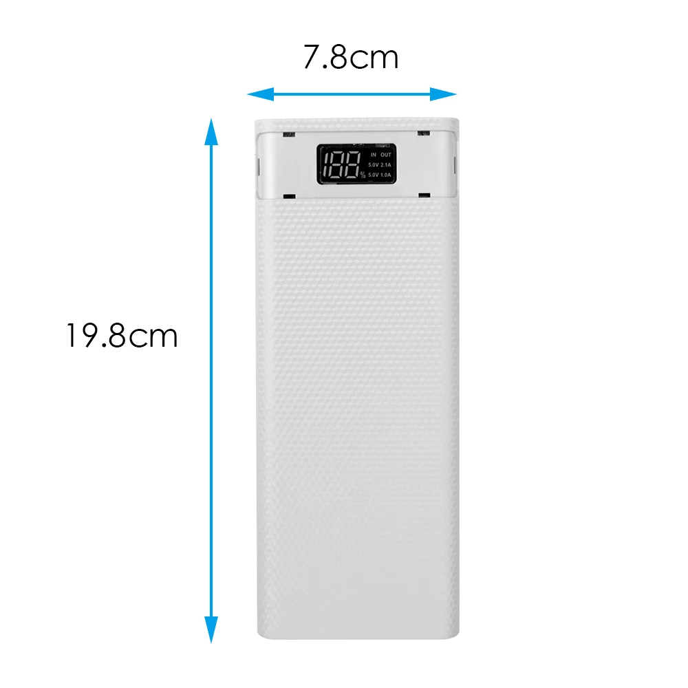 5V 2A Universal Dual USB 20000Mah 8*18650 Replaceable Battery PowerBank Box Extra Backup Batteries Charging Storage Case