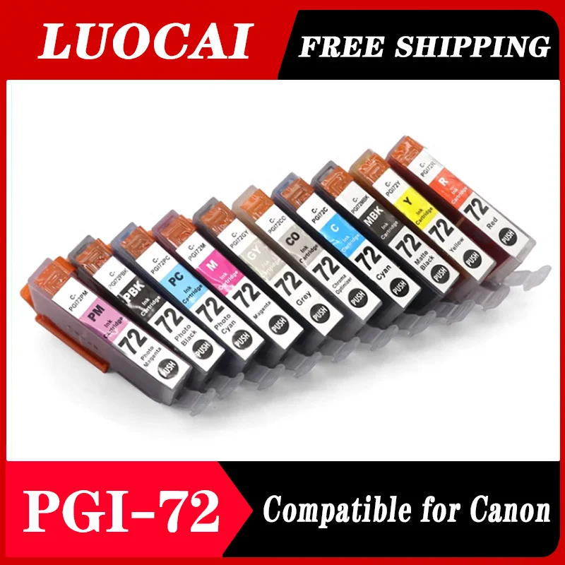 PGI72 Cartridge tinta kompatibel PGI72 PGI-72 Cartridge tinta kompatibel warna Premium UNTUK Printer PRO-10S Canon PIXMA Pro-10 baru