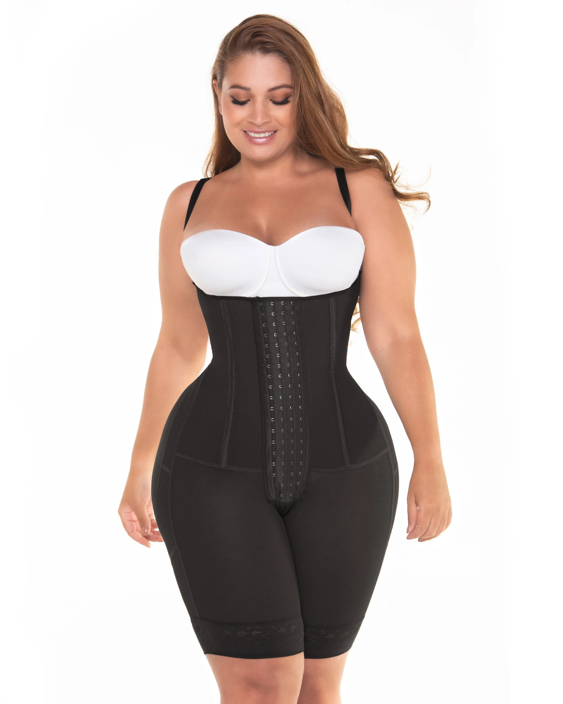 Women's Corset Bodyshaper High Compression Garment Abdomen Control Double Bodysuit Waist Trainer Open Bust Shapewear Fajas
