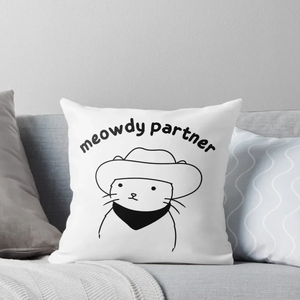 meowdy partner! Throw Pillow Decorative Cushion Cover pillow pillowcase Cushion Cover Custom Cushion Photo pillow