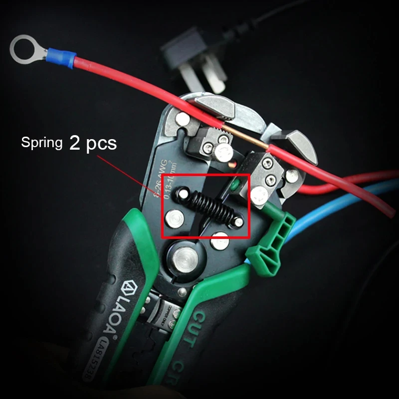 LAOA 2pcs Spring Automatic Wire Stripping Pliers Spare Spring Made in Taiwan