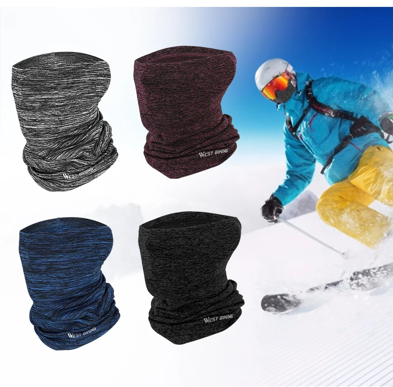WEST BIKING Winter-Radschal, Bandana, Fleece-Halswärmer, dehnbar, hautfreundlich, Gesichtsmaske, Kopfbedeckung zum Skifahren, Laufen, Wandern – Detail 16