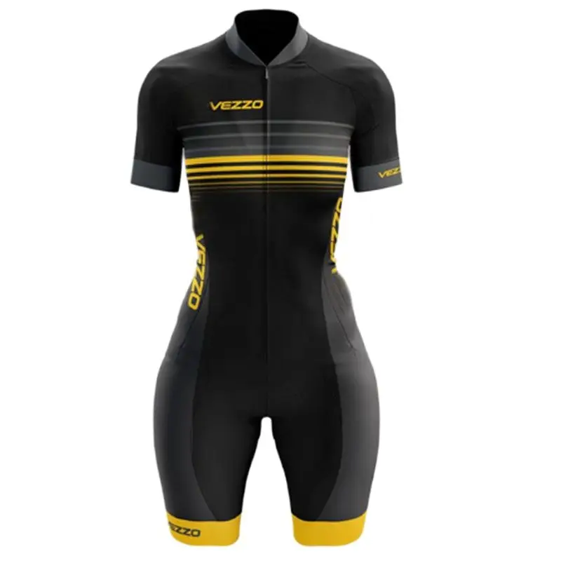 

Women's Cycling Jumpsuit,Sunscreen Lycra Summer MTB Clothing,Cyclist Shorts With Gel,Skinsuit Triathlon,Black Series Jersey