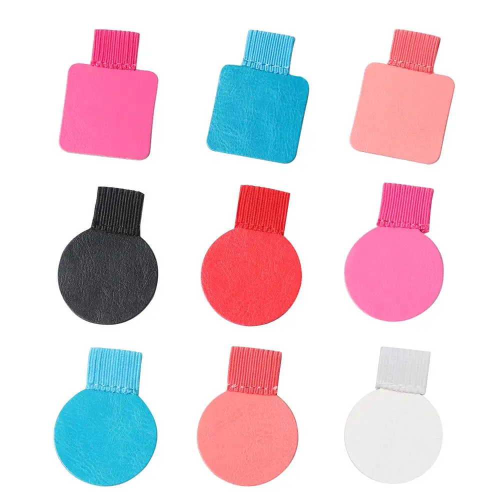 4PCS Office Supplies Convenient Stationery Notebook Self-adhesive Pen Holder Leather Pen Clips Elastic Loop