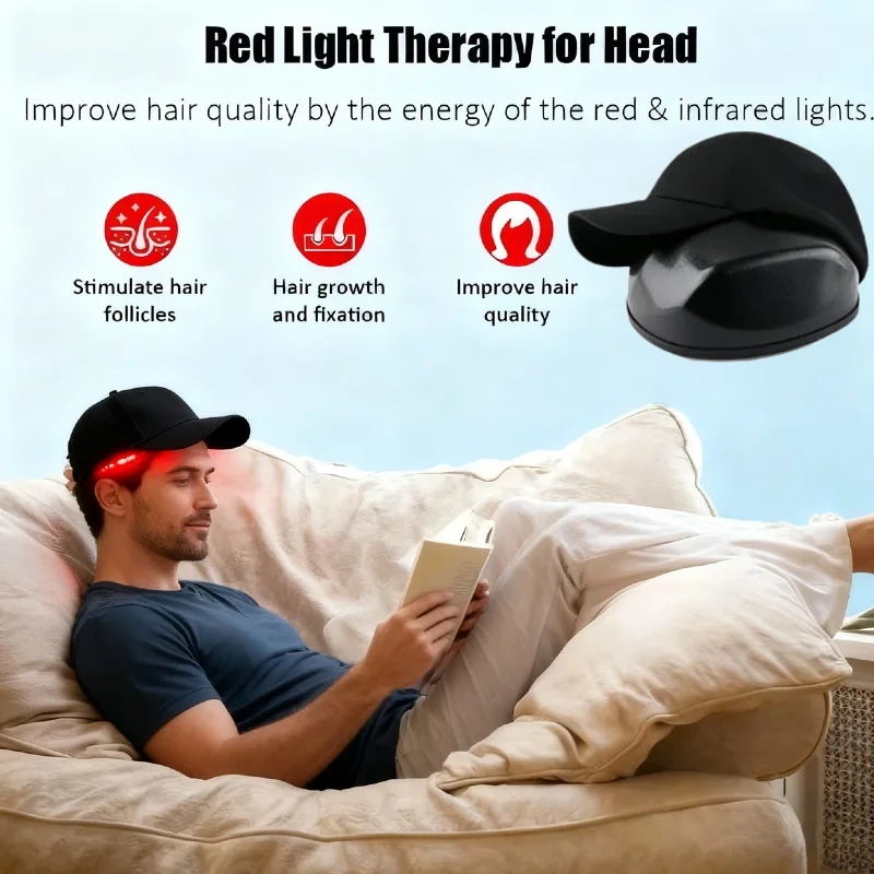 

Laser and Infrared Hair Regrowth Helmet, 96 Diodes Hair Loss Treatment Device with Head Massage Cap