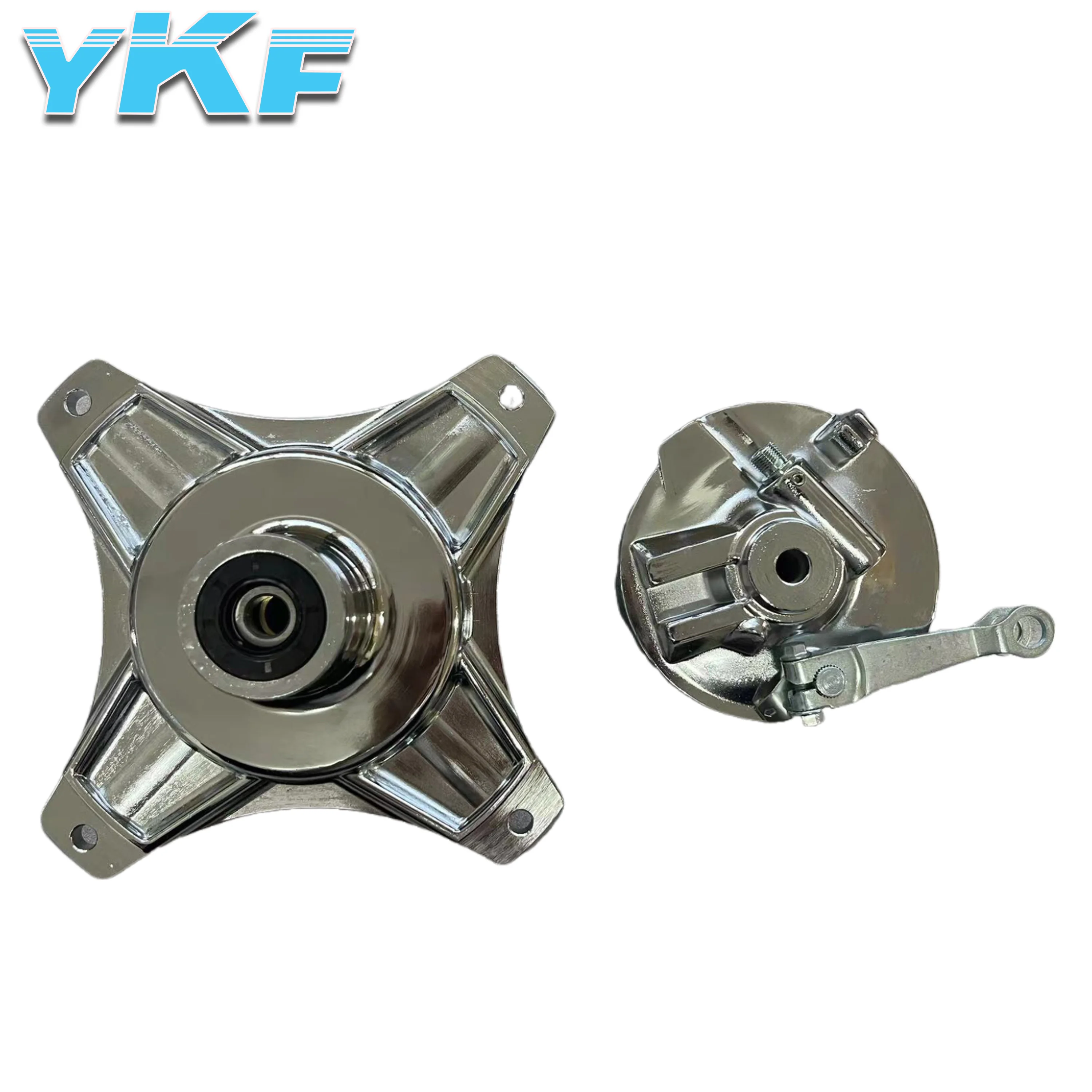 طقم محور فرامل الطبل CT70 مع غطاء طبل محاور خلفية أمامية للمحرك من الكروم لعجلة الدراجة النارية DAX CT70 ST70