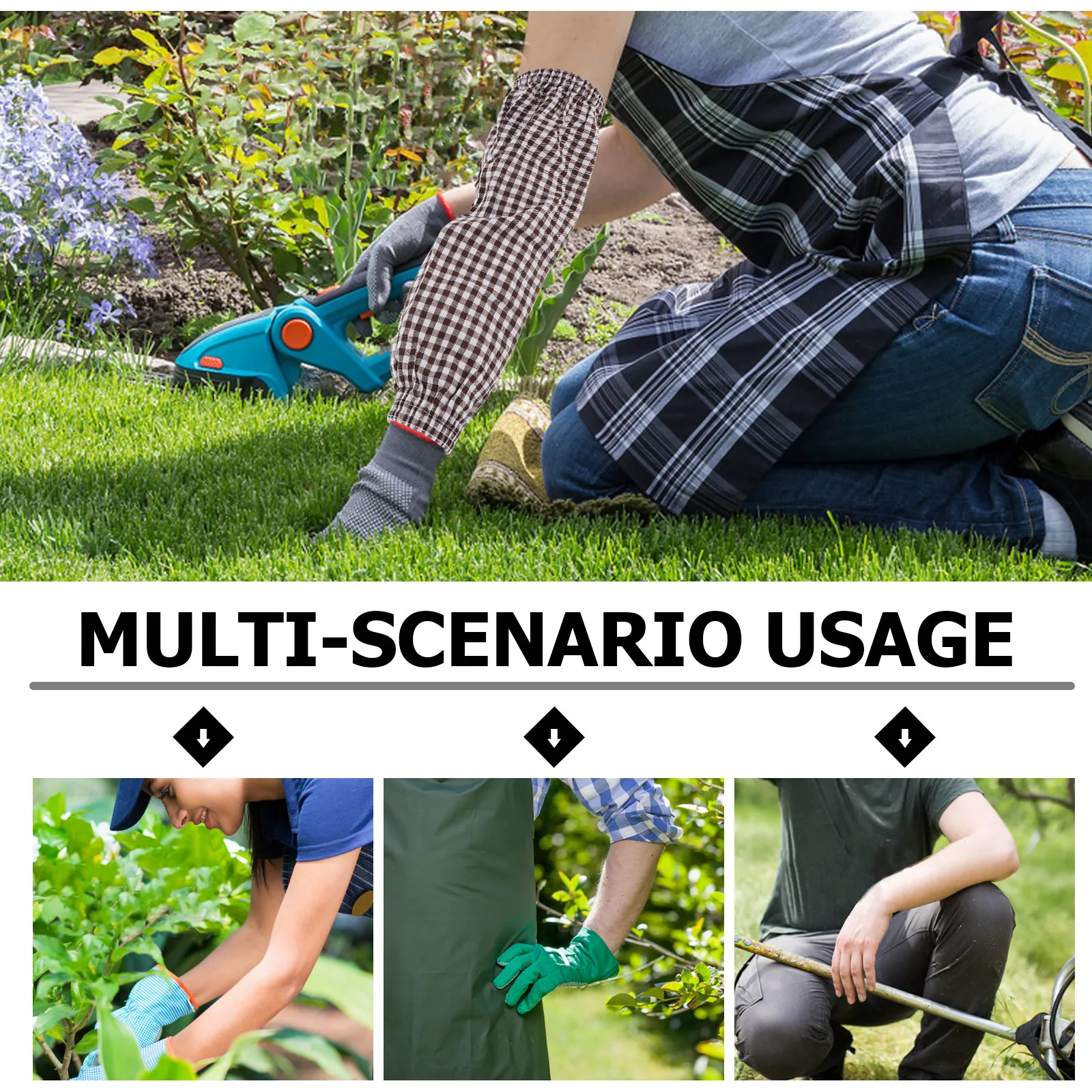 

3Pairs Reusable Arm Oversleeves Wear Resistant Oil Proof Protective Sleeves Kitchen Cleaning Gardening Housework Work Sleeves