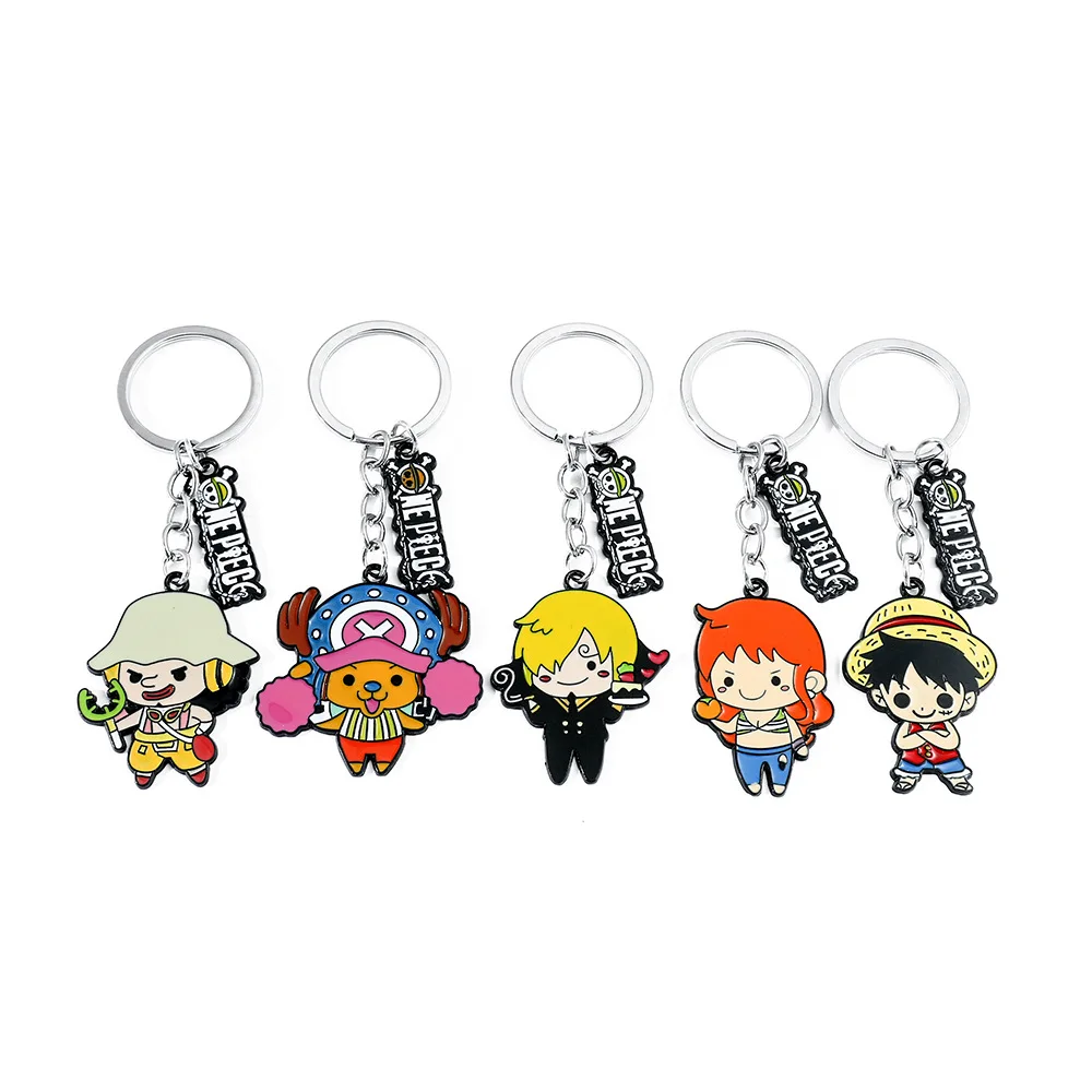 Anime Cartoon One Piece Luffy Nami Sanji Usopp Chopper Schlüsselanhänger Anhänger Schmuck Figur Modell Geschenk