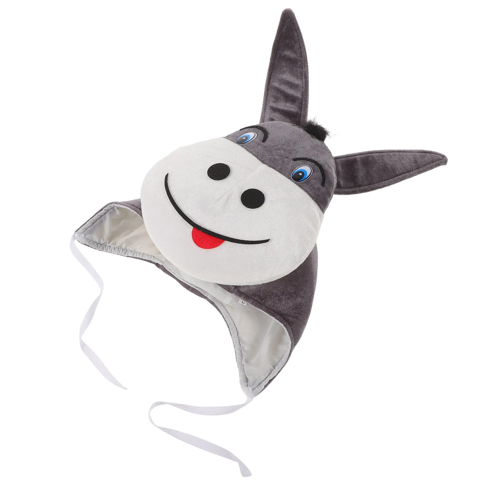 Donkey Headgear Hat Cute Winter Animal Beanie Cap for Festival Party Christmas Holiday Cosplay Dress Up Costume