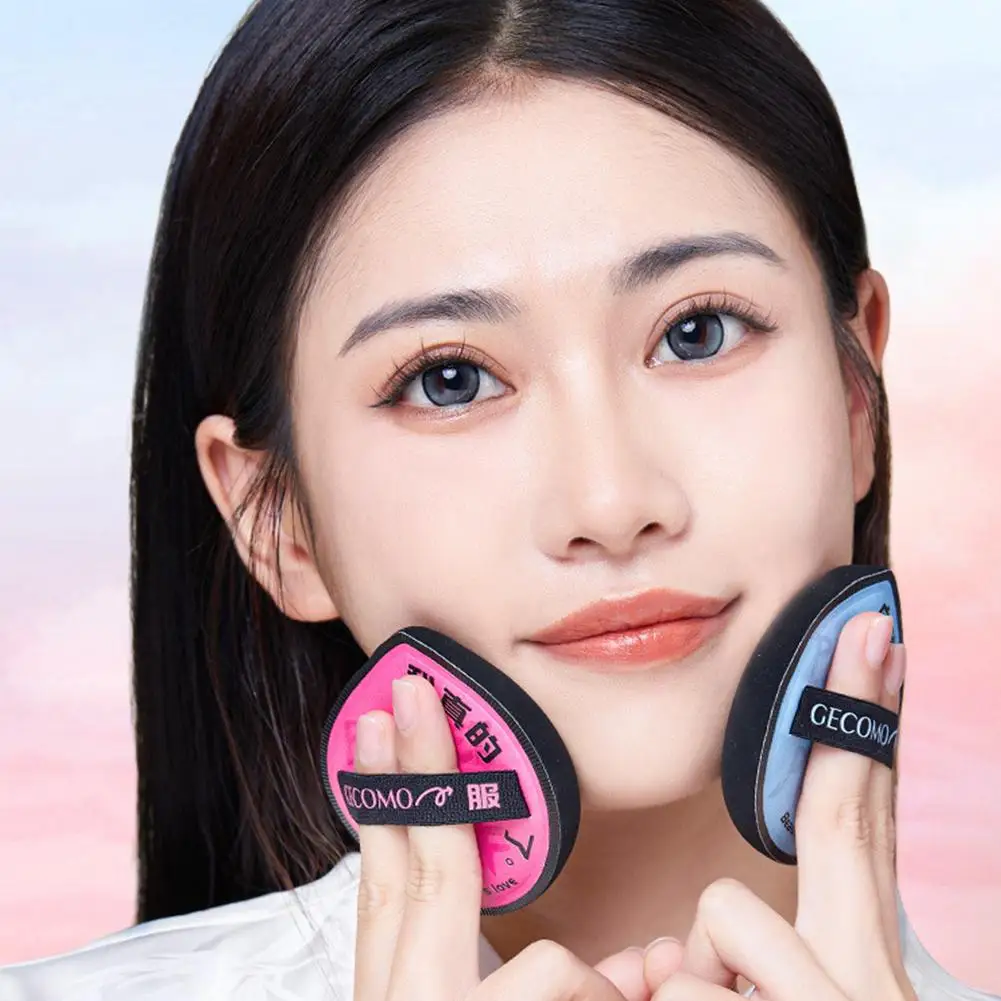 Droog Nat Luchtkussen voor tweeërlei gebruik Make-up Blender Spons Applicator Foundation Puff Tool Puntige vorm Poeder Dubbel Zacht F0a5