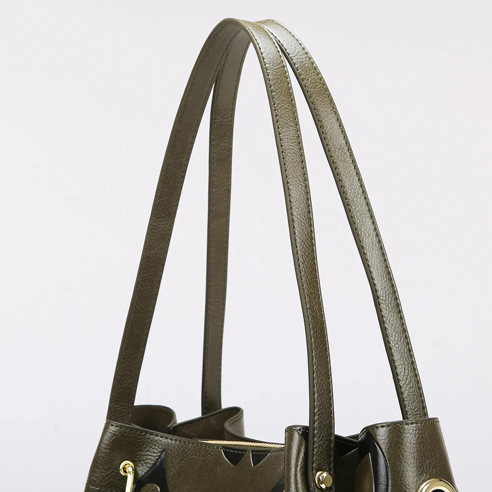 

Bucket Bag PU Leather Embossed Handbag Large Capacity Shoulder Bag Vintage Crossbody Bag for Women Work Shopping Travel