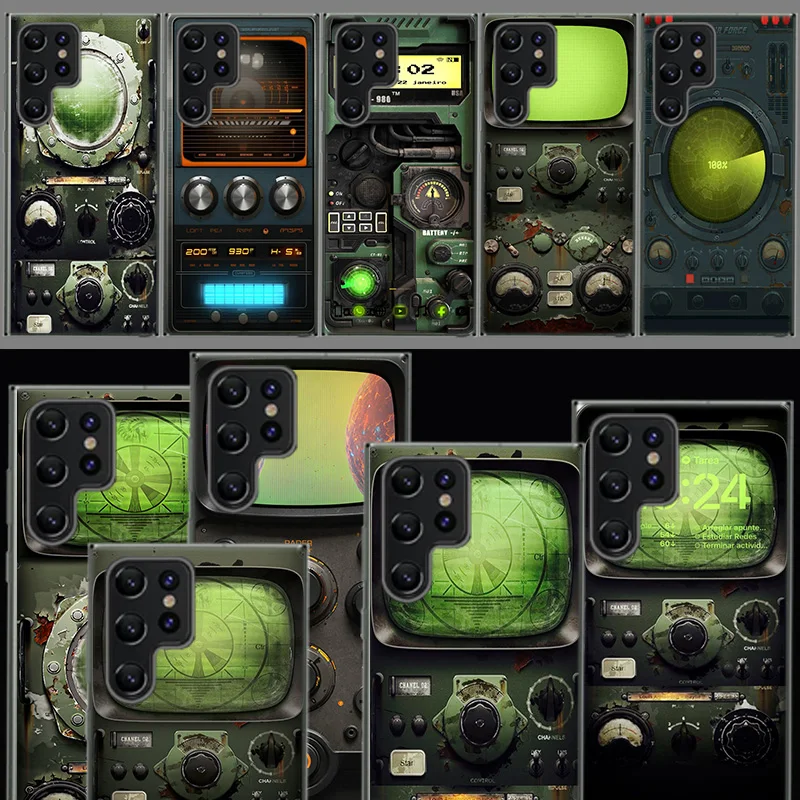 Radar Numerical Control Data Capa Phone Case For Samsung S26 Ultra S25 Edge Galaxy S23 S21 S20 S24 FE S22 S10 Plus Cover Clear T