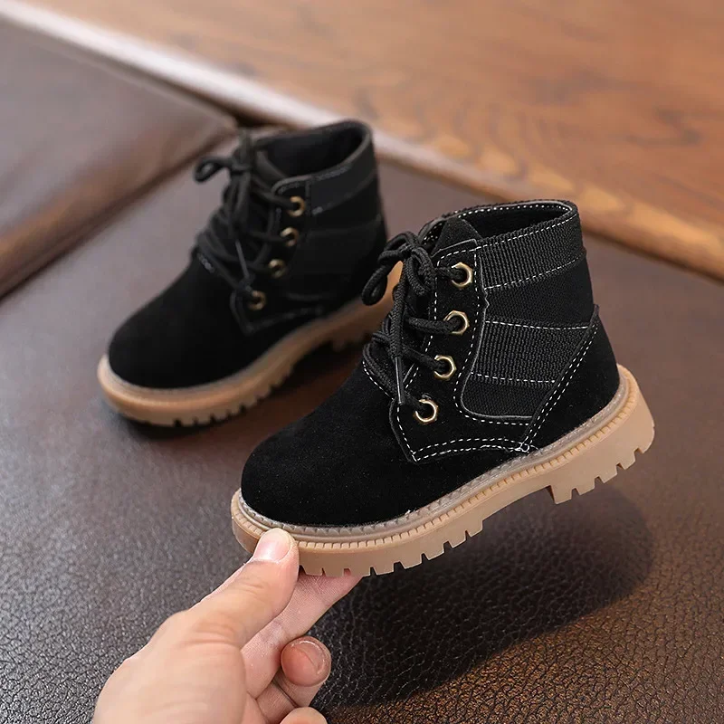 Child Fashion Short Boots Winter Boys Outdoor Sneakers Soft Non-slip Girls Warm Shoes Toddler Kids Sport Running Snow Bootie