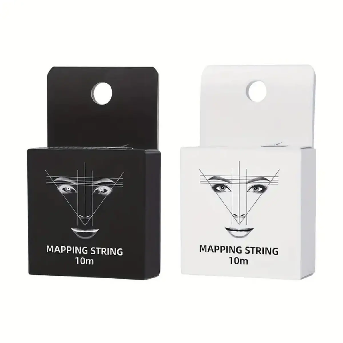 1 Pc, White/Black Microblading Mapping String Permanent Makeup Pre.Inked Eyebrow Marker Thread Brow Positioning Tool