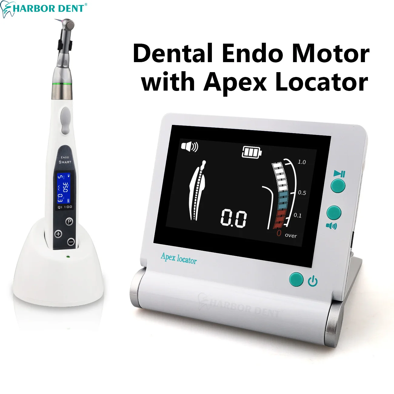 Mesin Endo LED Dental nirkabel 16:1, alat pengukur panjang saluran akar gigi, pencari lokasi Apex layar LCD 4.5 inci