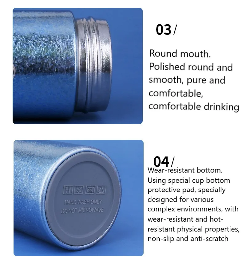 Titanium Vacuum Thermos Water Bottle Titanium Vacuum-Insulated Travel Mug Titanium Spill-Proof Cup Mug Titanium Double-Wall Cup