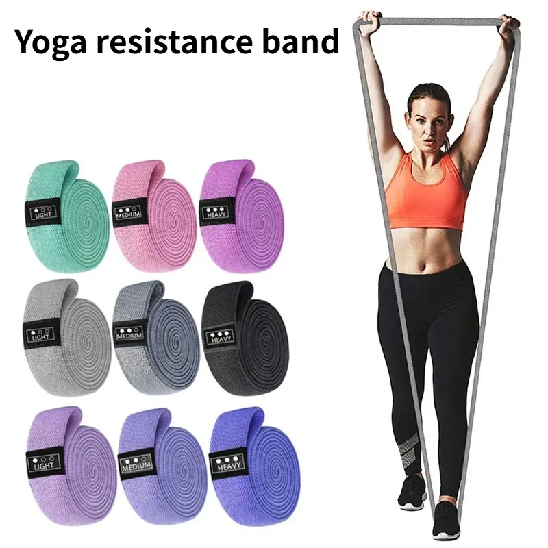 Long Resistance Loop Bands Unisex Elastic Bands Full Body Stretch Training Yoga Pilates Home Gym Fitness Equipment