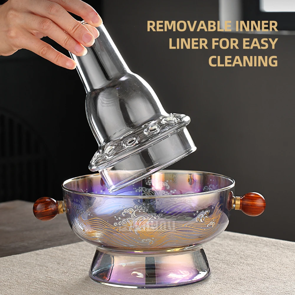 Mesin panci panas Mini rumah tangga kompor keramik listrik besi tahan karat Hotpot elektrik