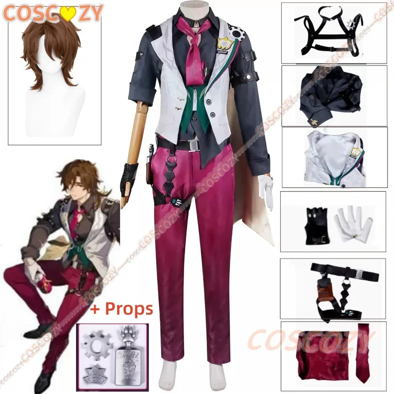 Cosplay Gallagher Honkai: Star Rail Costume Fashion Handsome Uniform Game Suit Cos Halloween Party Convention Event Men Outfits