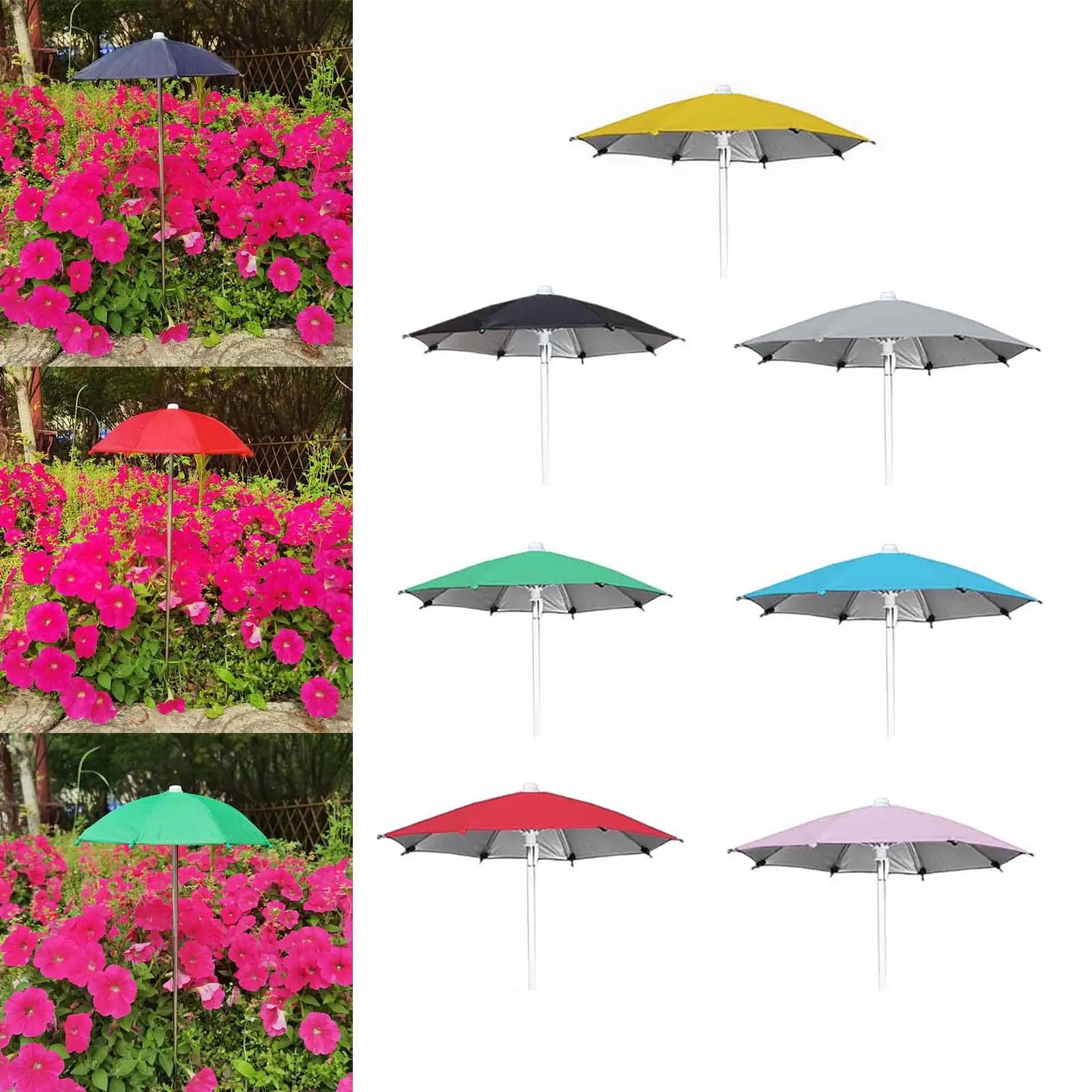 Plant Umbrella Compact Stainless Steel Ground Stake Convenient from Blazing Sun Adjustable Height Versatile Plants Shade Cover