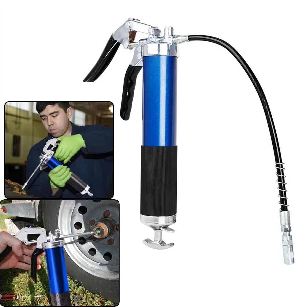 مسدس قبضة الشحوم بندقية مجموعة سبائك الألومنيوم دليل قبضة الشحوم بندقية 400CC حقن الشحوم 6000-7000PSI مع خرطوم مرن