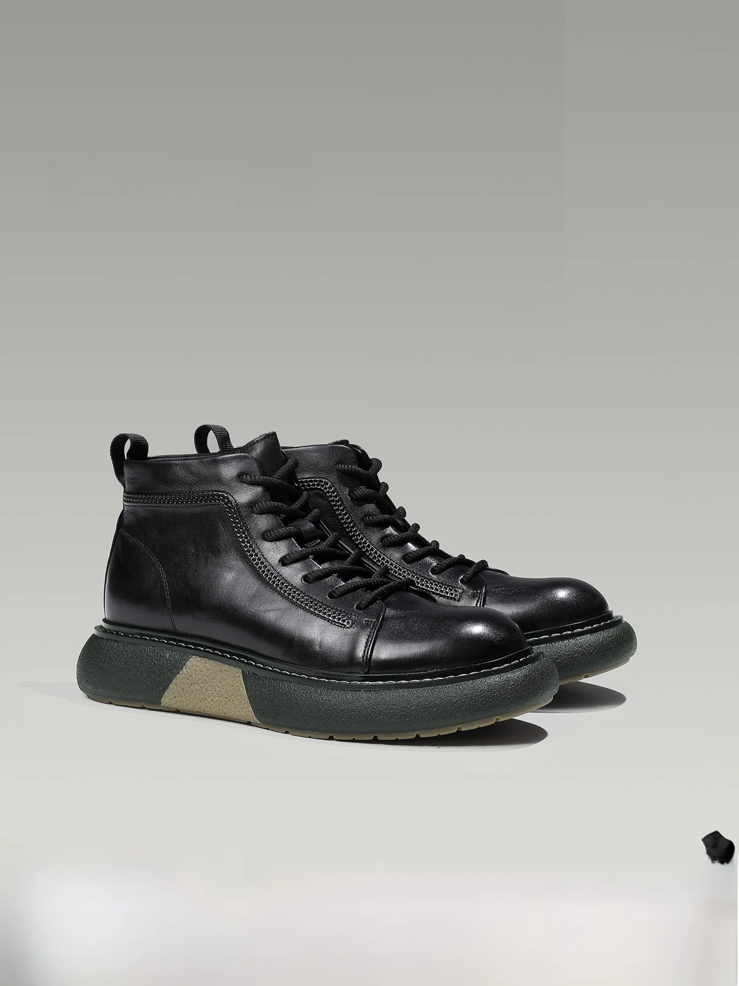 

Warm Boots Men's New 2025 Thi Bot Work Boots Genuine Leather Hand ab Pattern Lightweight High Top Boots Men