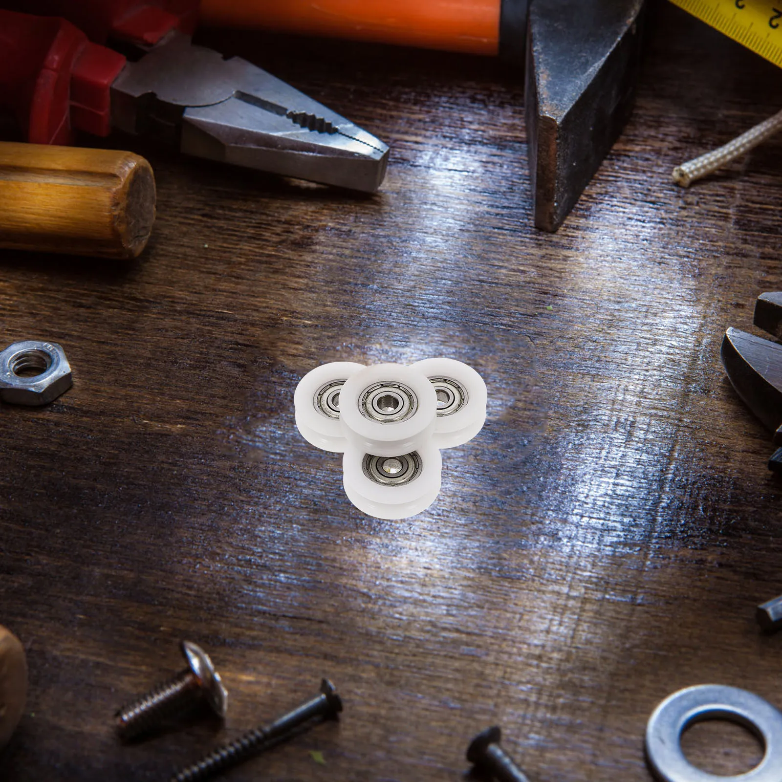 4 قطعة عجلة النايلون الأبيض U الأخدود تحمل الأسطوانة ل انزلاق الباب نافذة درج الأجهزة عملية سلسة هادئة انزلاق الباب