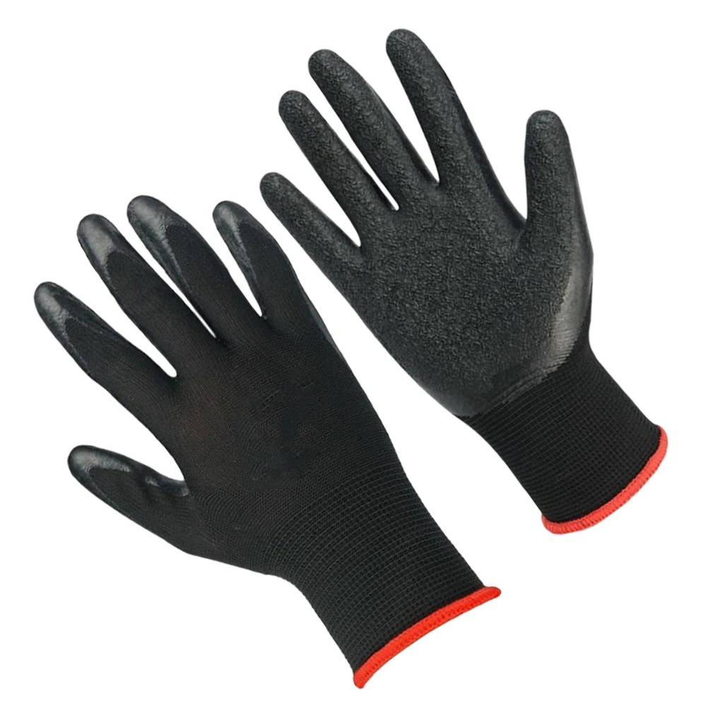 Kisangel, 1 пара черных эмульсионных садовых перчаток для уборки аквариума, строительных и практических работ, защитная обработка