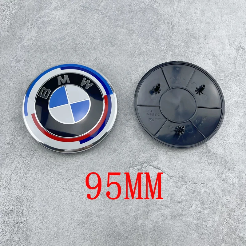 

auto parts BMW 95mm Hood Emblem Front Badge for G11 G12 7 Series G07 X7 G70 3 Pins