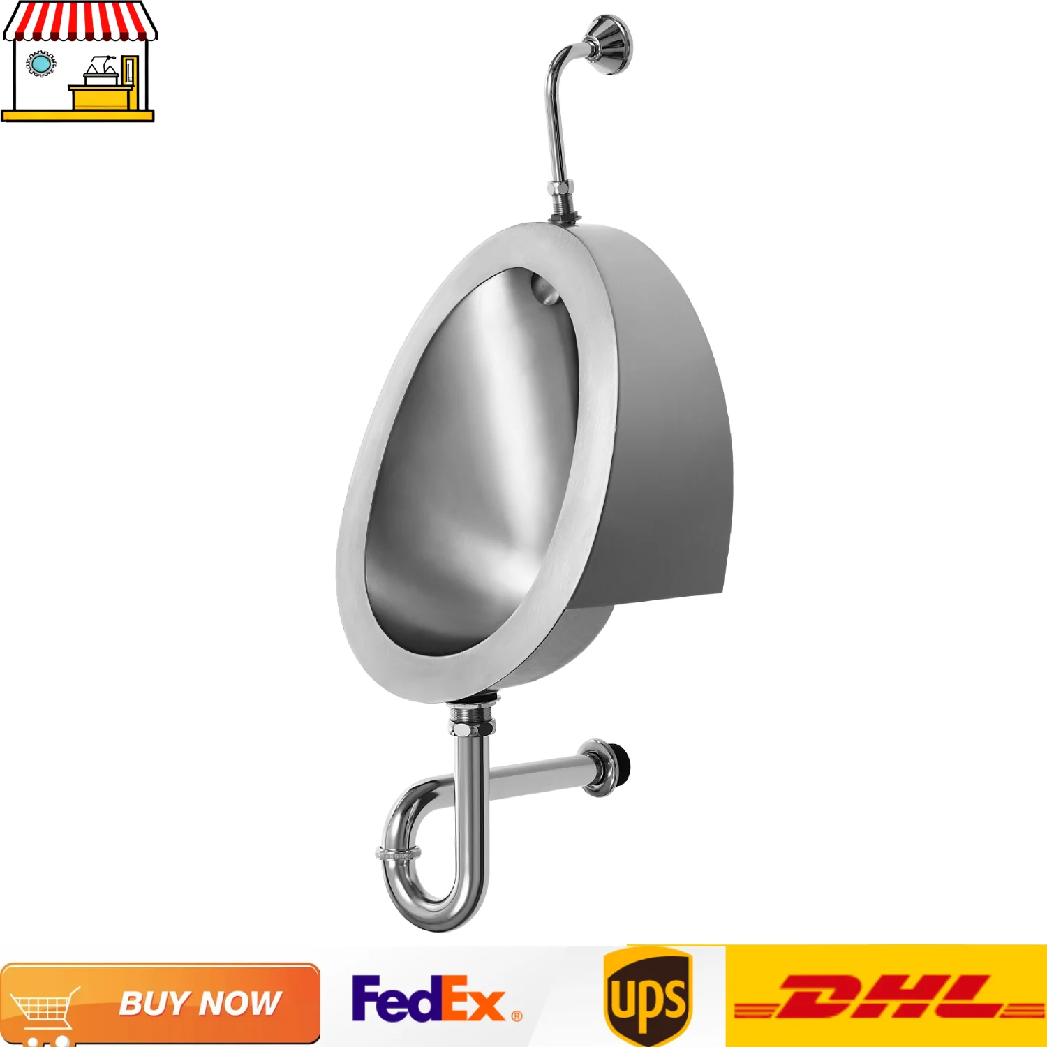 مبولة بمستشعر التدفق التلقائي للرجال | الرجال الفولاذ المقاوم للصدأ | فاصل البول للمرحاض المثبت على الحائط #1