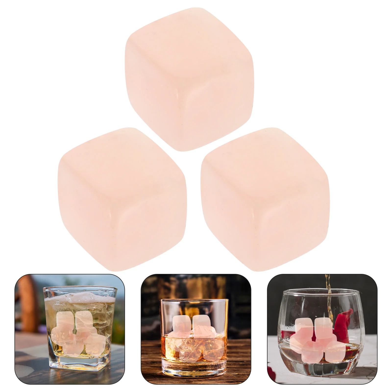 

Cocktail Ice Cube Gift Set for Women Stones Cubes Pink Miss