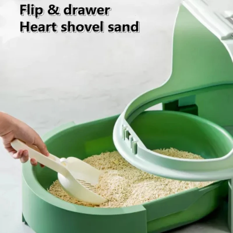 Enclosed Cat Litter Box Accessories Large Space Toilet Corner Tunnel Pet Cat Litter Box with Tray Drawer cat supplies