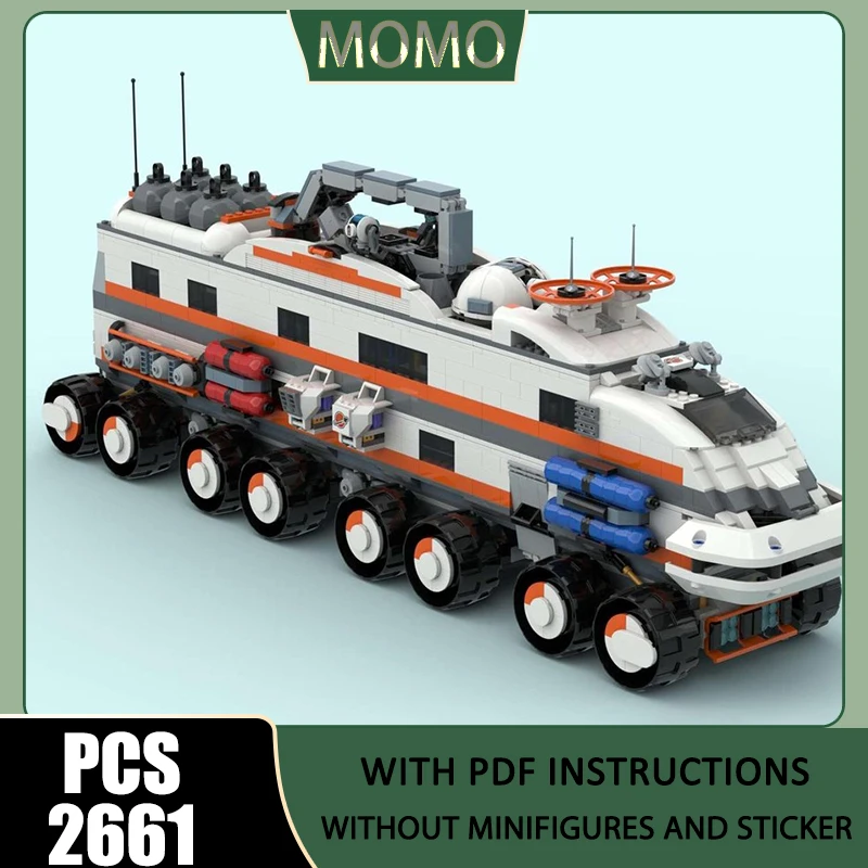 Spacecraft Model Moc Building Blocks City Space Super Exploration Rover Model Technology Brick  Assembly Construction Toy Gift