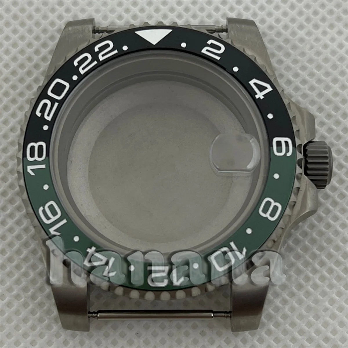 40mm チタン ダイビング ケース GMT ベゼル サファイア ガラス NH34 NH35 ETA2824 PT5000 ムーブメントに適しています 100 メートル防水