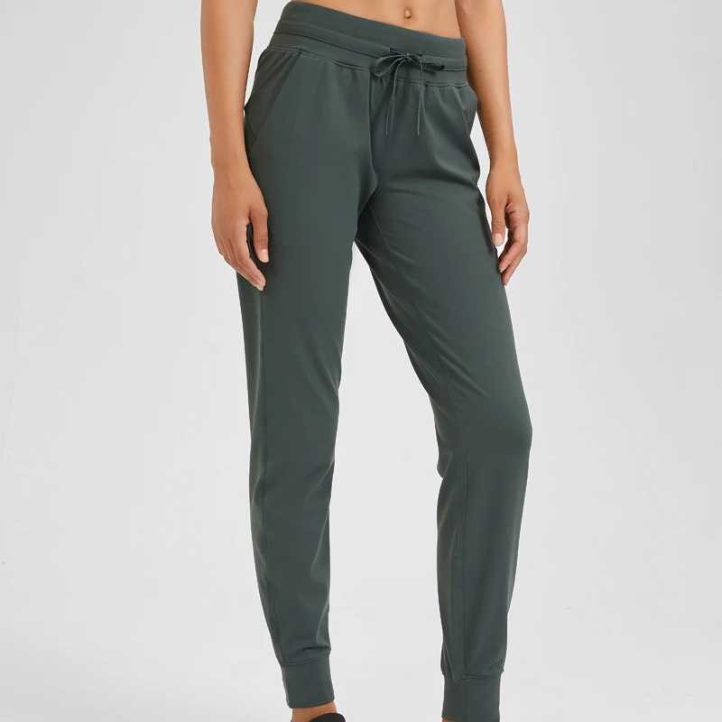 Nepoagym STEP – pantalon d\'entraînement pour femmes, survêtement de course, avec cordon de serrage à poche, décontracté, coupe fuselée, pour le salon