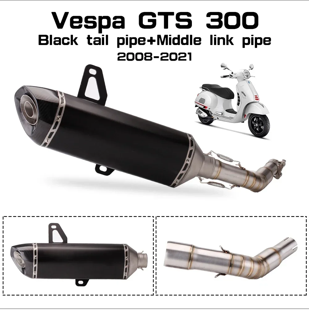 For vespa GTS300 Motorcycle System Escape Slip On Front Tube Link Pipe Connect Original full Motorcycle Exhaust Syst