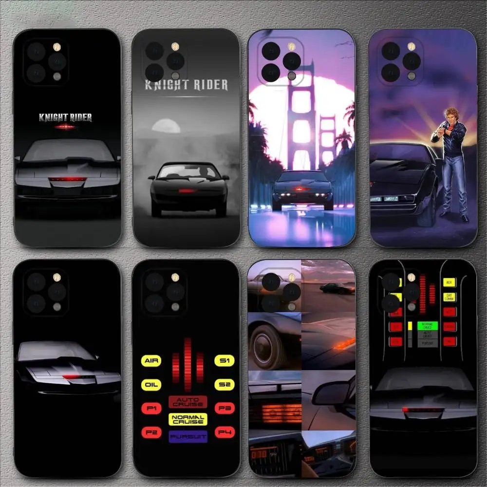 

KITT Car Knight Rider Phone Case For iPhone 16,15,14,13,12,11,XS,XR,X,8,7,Pro,Max,Plus,mini Silicone Black Cover