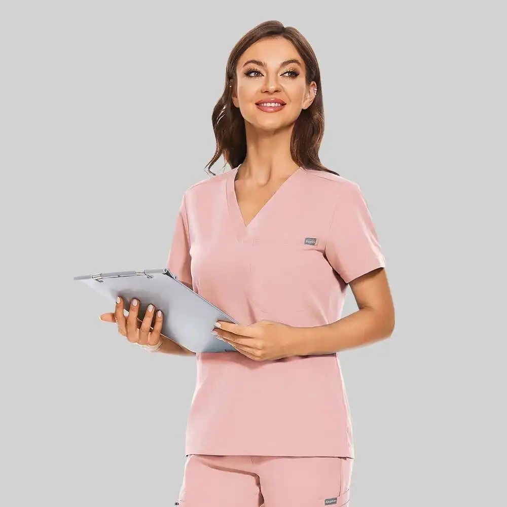 

Unisex High Quality Scrub Jogging Tops Doctor Nurse Uniform Lab Hotel Work Clothes Health Care Blouse Medical Accessories