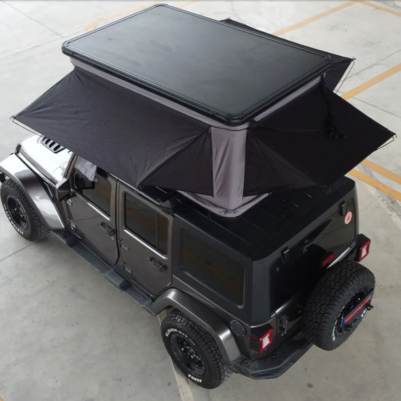 ！@Fully Automatic Hydraulic Roof Tent Waterproof Oxford Foldable Aluminum Alloy Car Tent for Outdoor Self-Driving Camping