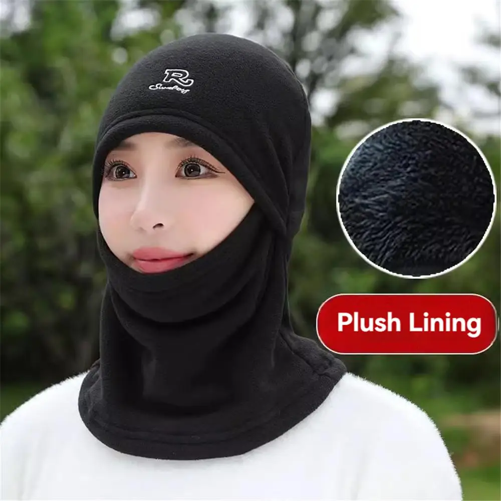 Wasserdichte Polar-Fleece-Sturmhaube, Thermo-Mütze, Radfahren, Skifahren, Kapuzen-Halswärmer für kaltes Wetter, Gesichtsbedeckung für Damen und Herren